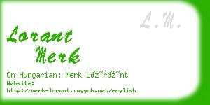 lorant merk business card